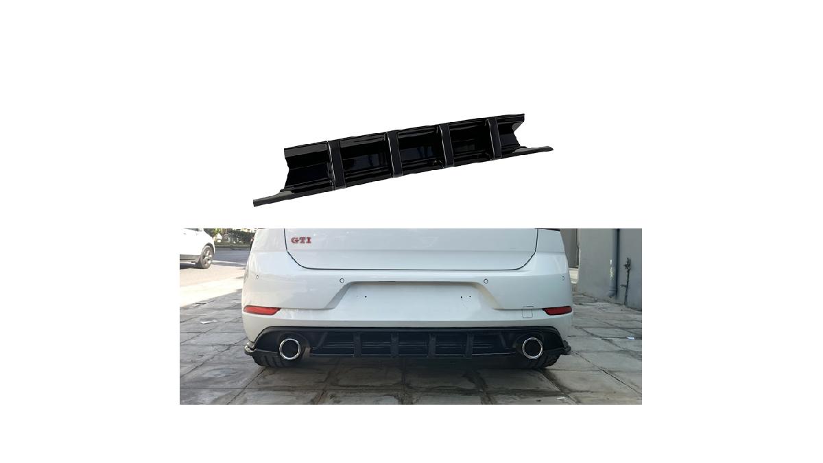 Jupe+arri%C3%A8re+%28Diffuser%29+sur+mesure+pour+Volkswagen+Golf+7.5+GTI+2017-2020+%28ABS+Noir+Luisant%29